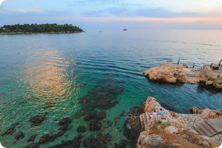 Camping Mon Perin in Kroatien - Blick über das Meer